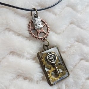 Lock & Key Steampunk Necklace, Handcrafted NWOT